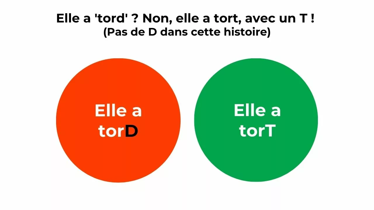 On a “tort” de mettre un “d” à “tort”