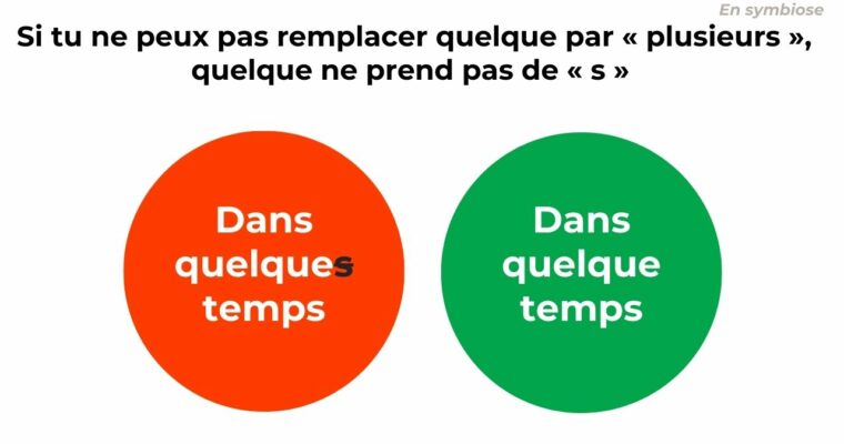 Dans quelque temps ou dans quelques temps ? Voici la règle !