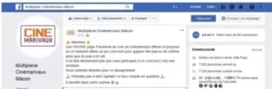 Image montrant le piratage d'un cinéma pour organiser de faux concours Facebook