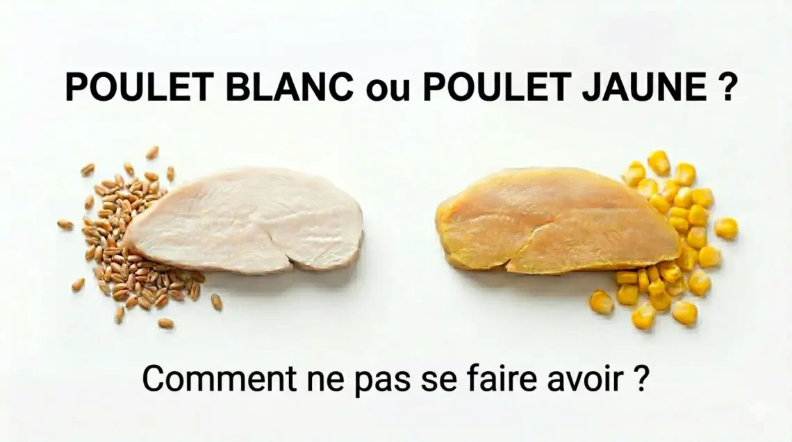 Image illustrant comment choisir entre poulet blanc et poulet jaune